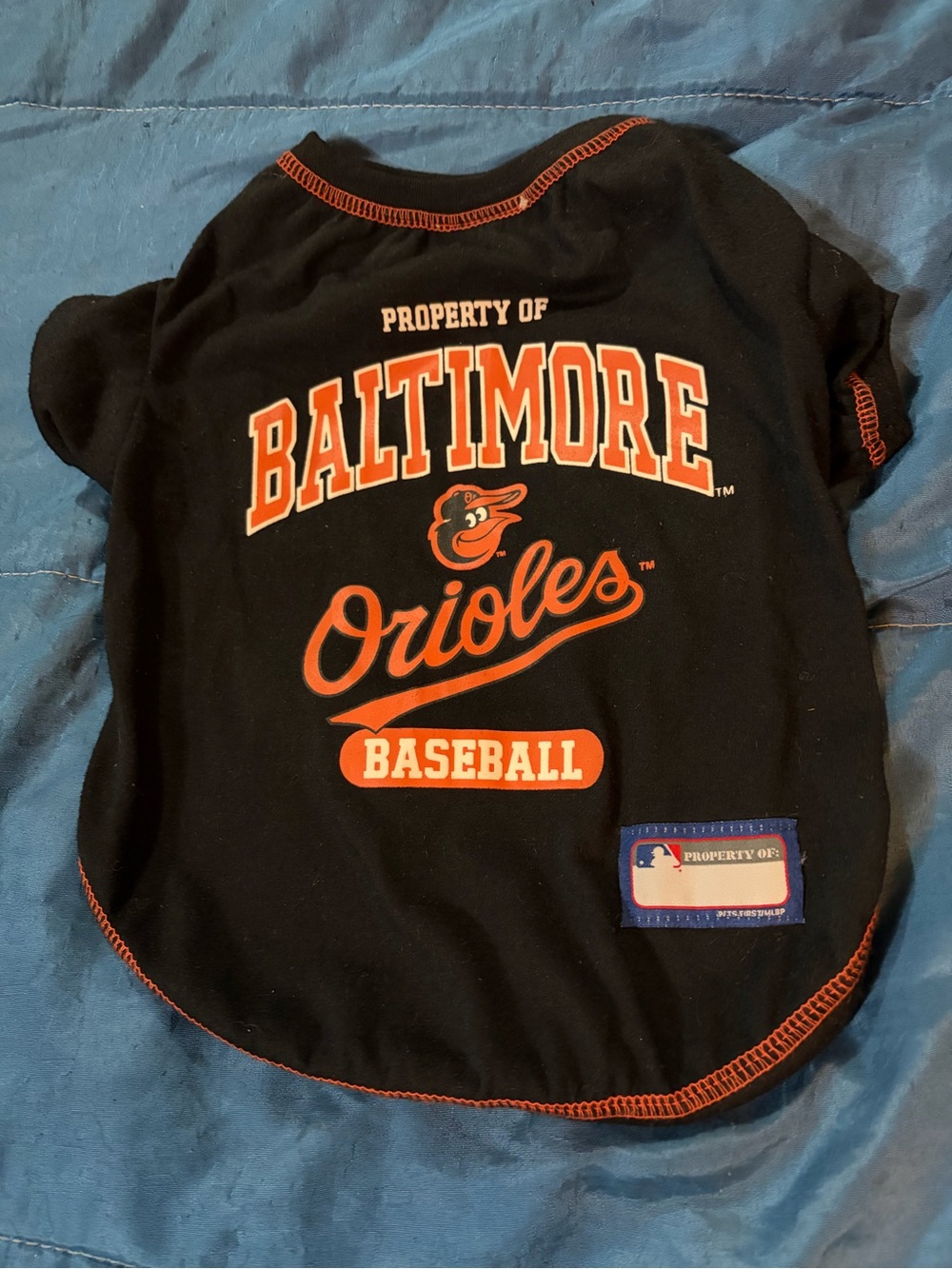 Pets First Black and Orange Baltimore Orioles Dog Shirt